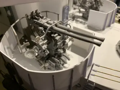 Twin 40 mm Bofors guns 3D model