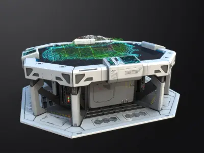 Sci-fi Table PBR 3D model