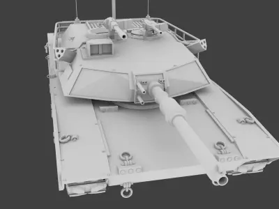 M1 Abrams tank Low-poly 3D model by M-Rahmat