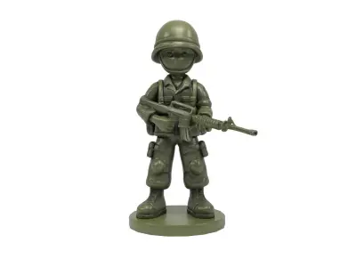 Plastic Soldier 2 Low-poly 3D model