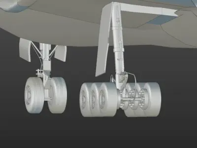 Boeing 777-200LR - With Interior 3D model