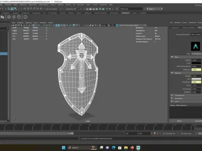 WORRIOR SHIELD 3D MODEL Low-poly 3D model