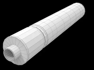 Silencer Low-poly 3D model purchase
