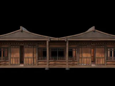 Medieval Houses 28- 4K Textures Game Ready Low-poly 3D model