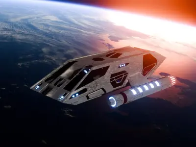 Star Trek Shuttle Low-poly 3D model