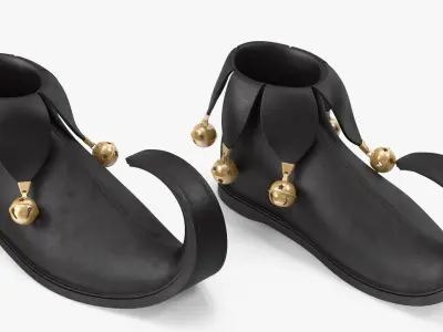  Elf Shoes Black with Bells 