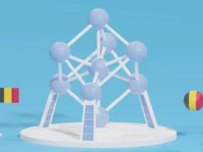 Atomium Building Brussels Belgium 3D model
