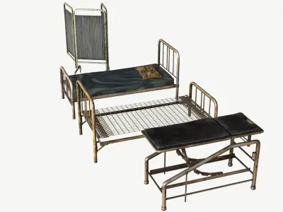Infirmary Furniture Set Low-poly 3D model