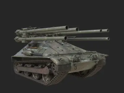 Vietnam War USMC Rifle Multiple 106 mm Self-propelled M50 Ontos Low-poly 3D model