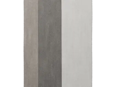  Thick Striped Shoreline Designer Rug Model, White &amp; Grey 