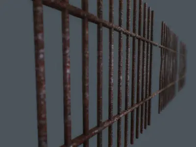 Rusty Bars Low-poly 3D model