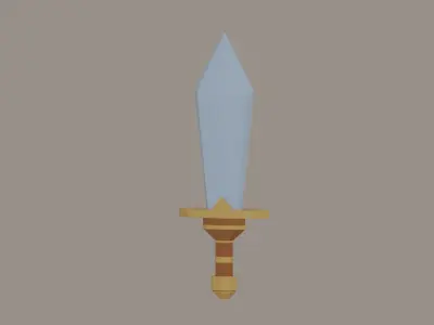 Toon Sword Low-poly 3D model