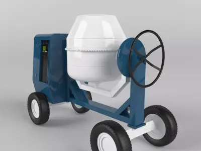 Concrete mixer 2 3D model