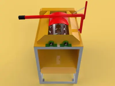 COCONUT DEHUSKER PEELING MACHINE PEELER TOOL REMOVAL SKIN FRUIT 3D model