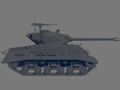 M4A3 76 W 3D model