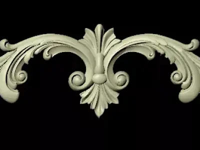 Central decor ornament for furniture 3D model 1157
