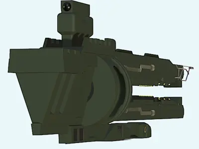 Sledge II Mass Driver Cannon- High Poly 3D model