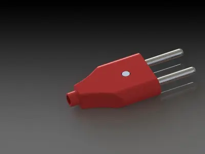 Power Plug Assembly Low-poly 3D model