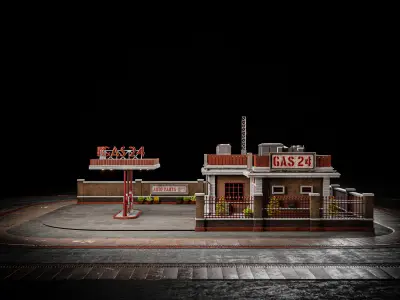URBAN BUILDING OLD HORROR 11 Low-poly 3D model