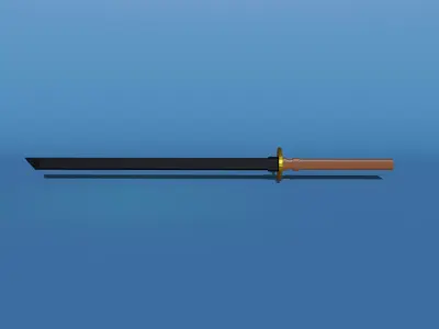 Simple Samurai Sword - Katana Free low-poly 3D model