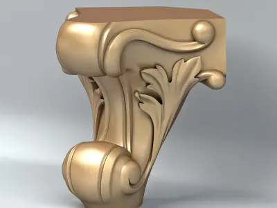 Furniture leg 007 Free 3D model