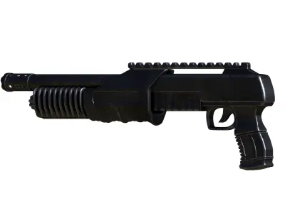 Shotgun gun 3D model purchase