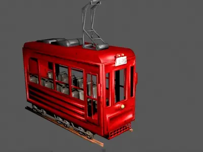 streetcar tram printable model 3D model