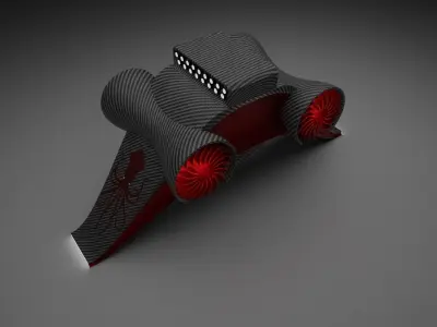 Drone octopus weapon with parts Free 3D model