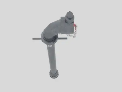 Single Stand Pipe Low-poly 3D model