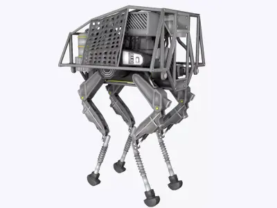 BigDog Robot Boston Dynamics Low-poly 3D model