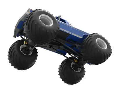 Vintage Monster Truck Scale 1 to 25 3D print model buy