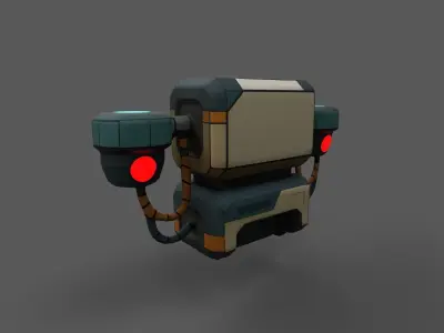 Low Poly Stylized Delivery Drone  Game Ready Asset Low-poly 3D model