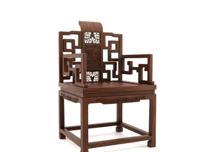 Chinese chair 01 3D model