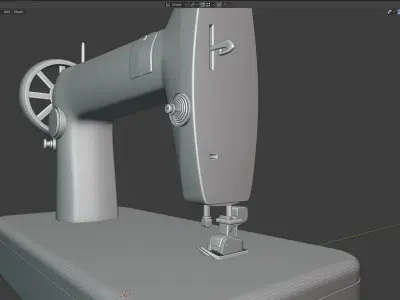 Vintage Sewing Machine Free low-poly 3D model