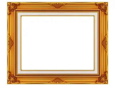 Frame picture gold v2 3D model