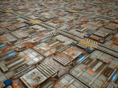 PBR Seamless Sci-Fi Texture 25 Low-poly 3D model