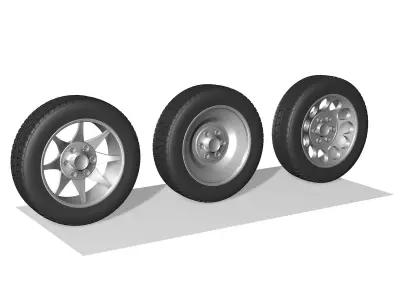 Three wheels 3D model