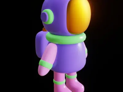 Game-Ready Low Poly Astronaut Low-poly 3D model