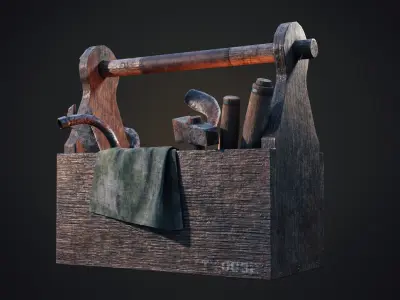 Old Toolbox Low-poly 3D model buy