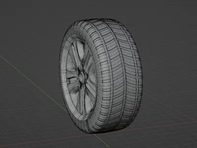 Wheel 3d Free low-poly 3D model