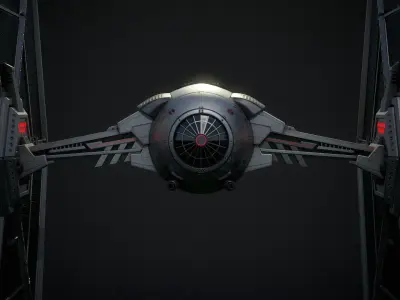 Tie Fighter Low-poly 3D model purchase