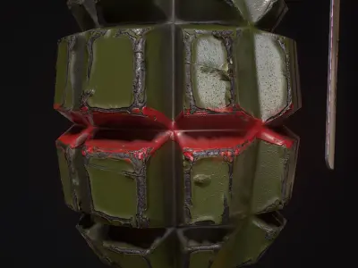 Grenade F1 PBR Low-poly 3D model