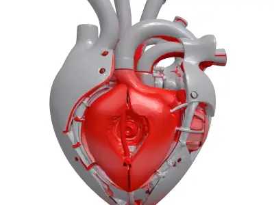 Futuristic Cybernetic Heart 3D Model 3D model