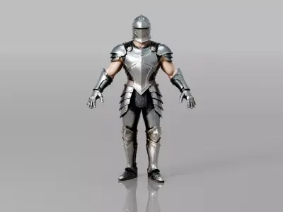 Armored Knight V3 LOW and HIGH POLY BOTH Low-poly 3D model