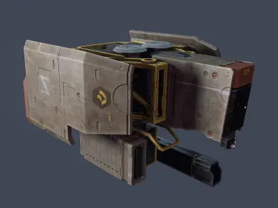 Drone Sci-fi Low-poly 3D model