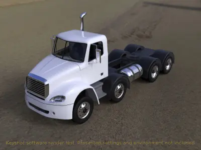 Freightliner Columbia 2017 4-axle chassis Base  3D model