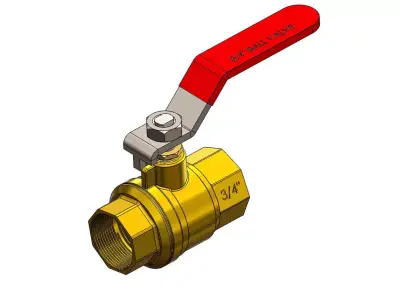 Industrial Ball Valve 3D model