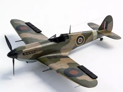 WWII Fighter Plane 3D  Low-poly 3D model