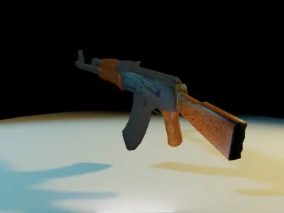 ak 47 3D model 3