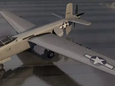 Douglas XB-42 Mixmaster 3D model